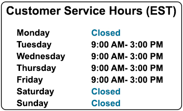 Customer Service Holiday Hours